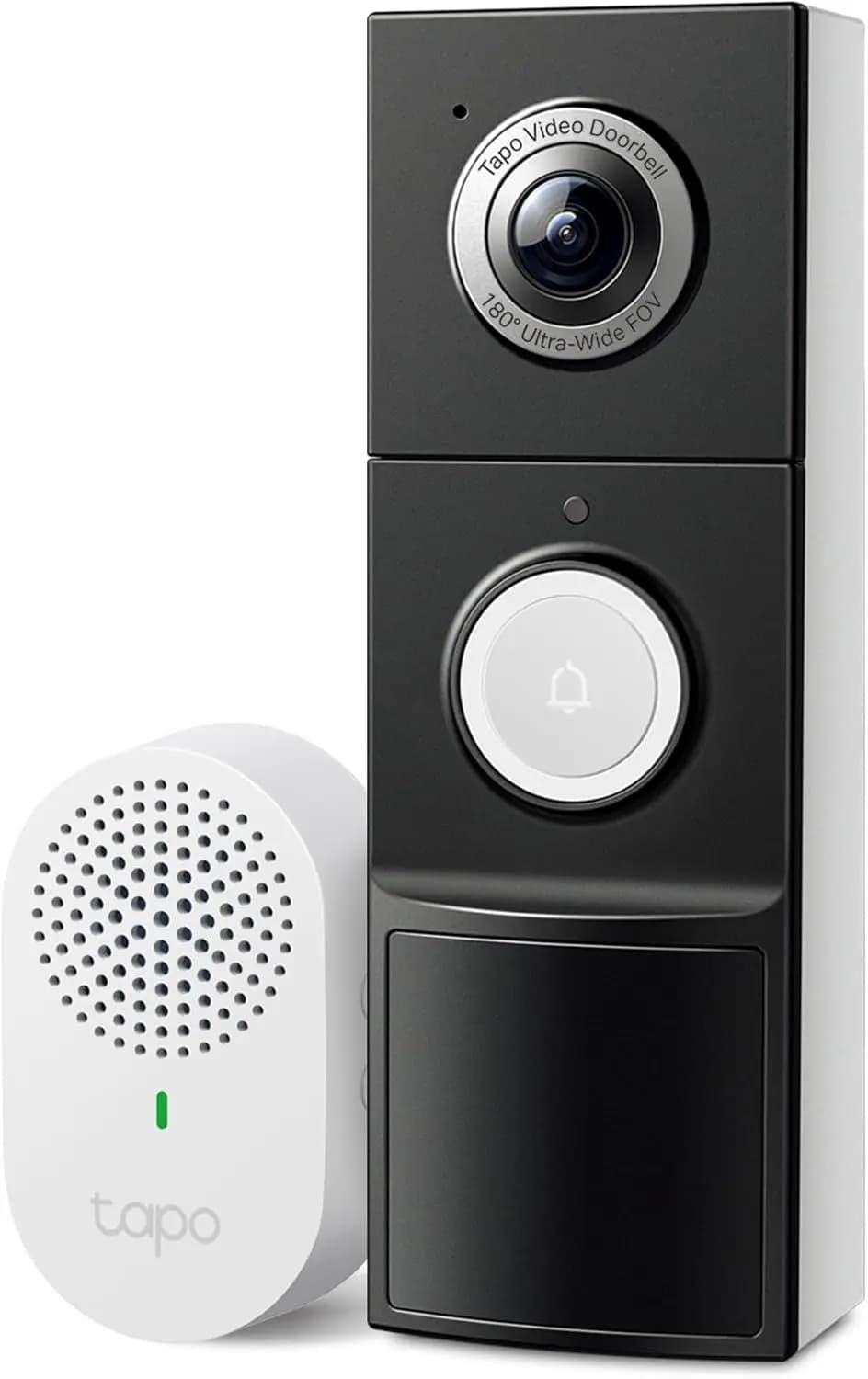 Campanello Video Intelligente 2K con Chime, 180° ° Visualizzazione, Rilevamento di persone/veicoli/pacchi, Audio bidirezionale, Archiviazione locale o cloud