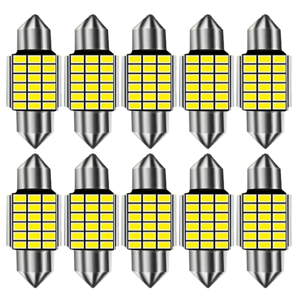 10 pz Festone 31mm 36mm 39mm 41mm Lampadina LED Super Bright di Alta Qualità C5W C10W Luce targa auto Lampada da lettura interna a cupola