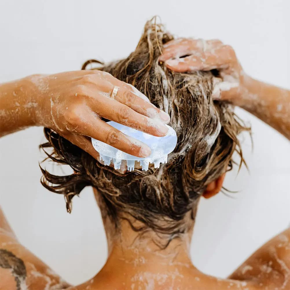 Set di 2 Spazzole Massaggianti per Cuoio Capelluto in Silicone, Spazzola per Shampoo per Pulizia Profonda, Massaggio del Cuoio Capelluto, Cura della Psoriasi, Accessorio per Doccia