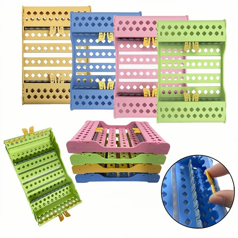 Autoclavable Dental Box Defection Tool Box for Dentistry Box 10 slot sterilization box Tay Support for Filling Tools