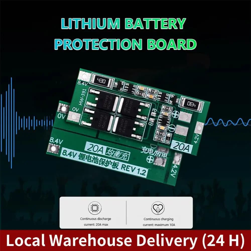 1-5PCS HW-391 2S 20A 7.4V 8.4V 18650 Modulo BMS 18650 Batteria Al Litio Caricatore Scheda di Protezione Standard/Modulo di Equilibrio per FAI DA TE