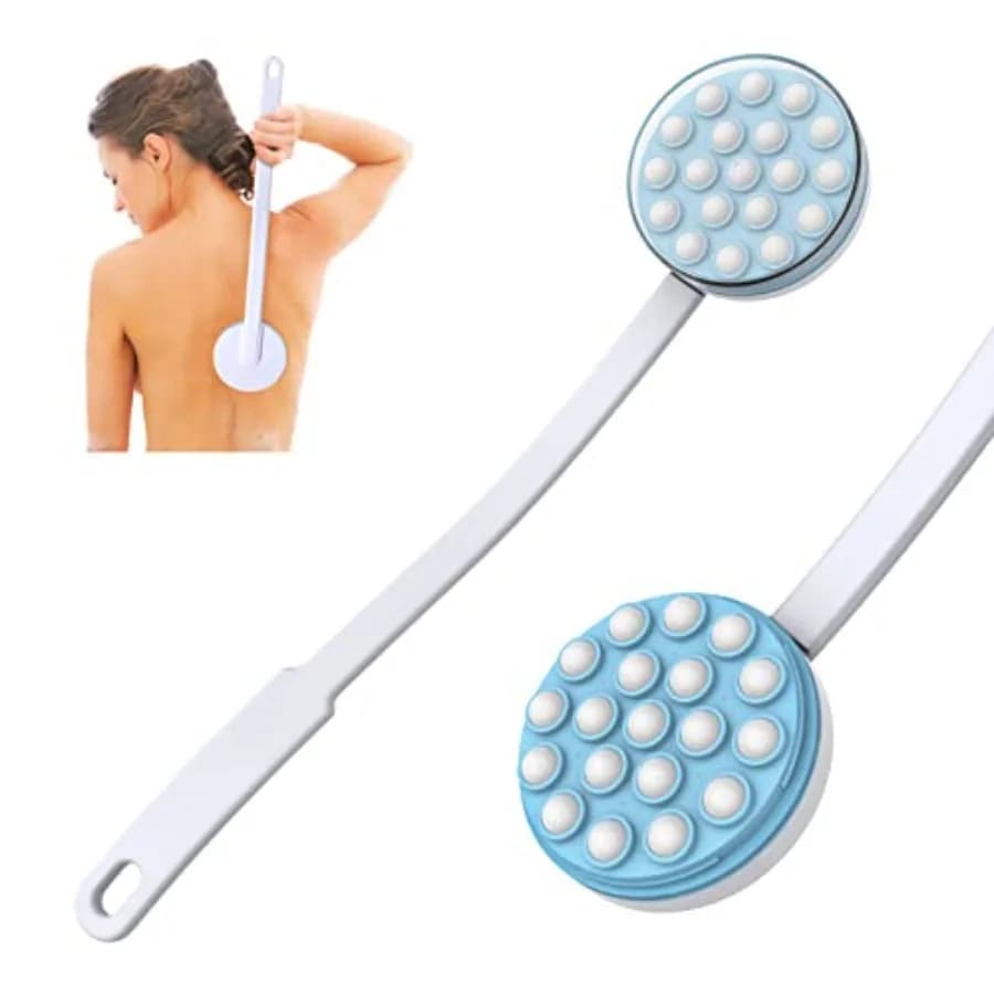 Back Lotion Applicator and Massager by Body Long Handheld self-Handhled Easy Reach for Sunscreen, Cream, Shower Gel on Back, Le
