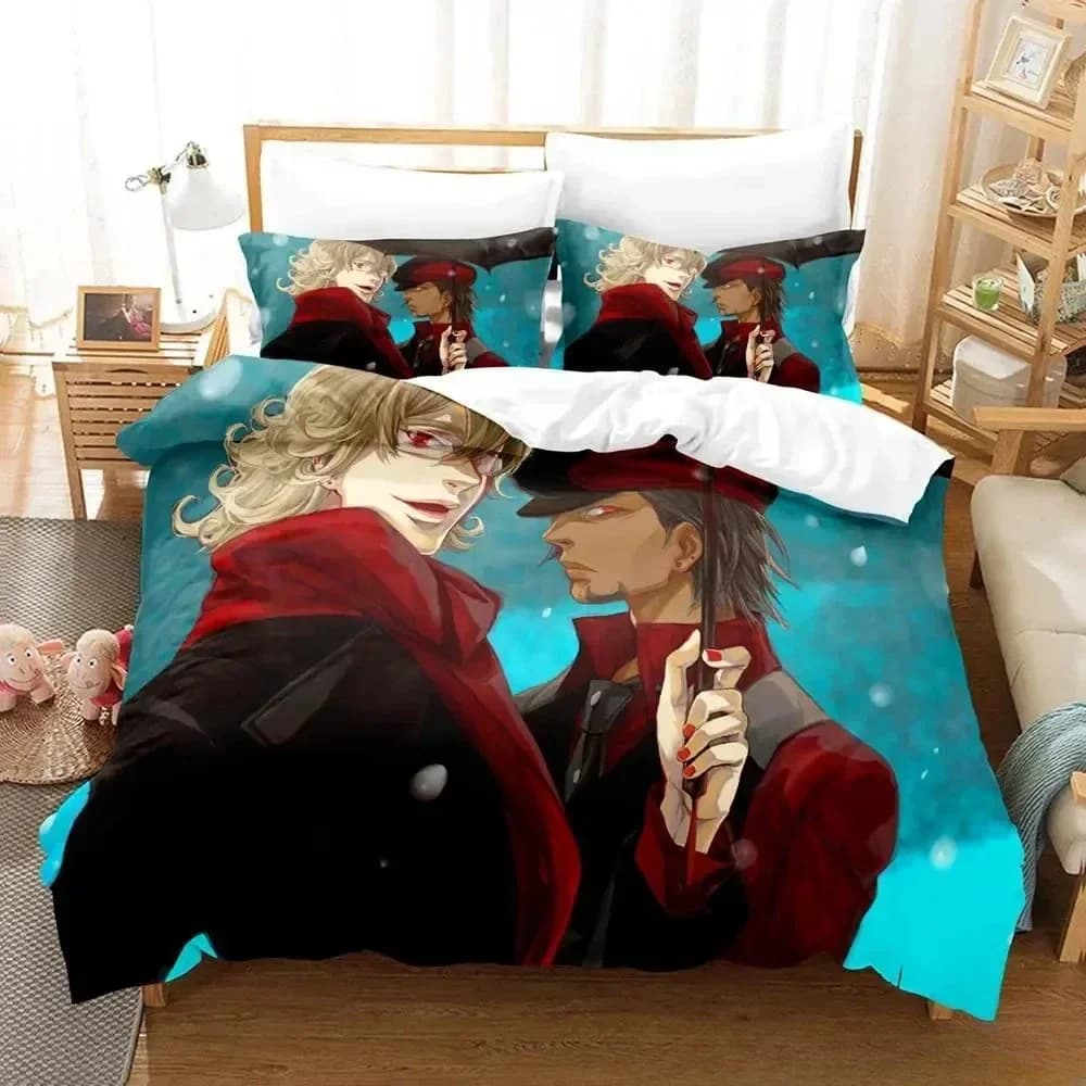 Tiger & Bunny Comfortable Duvet Quilt Cover Pillowcase Bedding Set Children Bedroom Decoration Home Textile