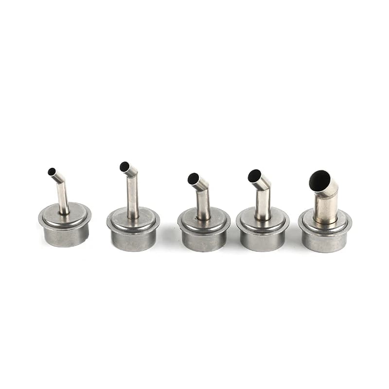 5mm 6mm 7mm 8mm 12mm Ugello di calore curvo piegato Pistola di calore Bocca obliqua Ugello Pistola ad aria calda Ugelli per stazione di saldatura QUICK 861DW