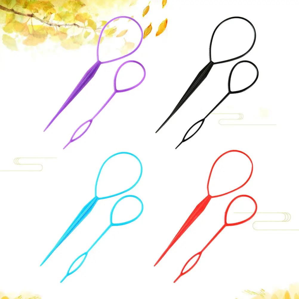 20 Pairs Hair Styling Tool Foldable Ponytail Braid Maker Clip Hair Beader Accessories Black Blue Purple Red Fast Elegant Party