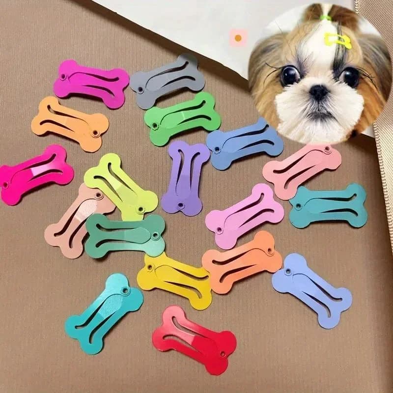 5 pezzi/set, fermaglio per capelli per cani carino, fermaglio per capelli colorato a forma di osso, fermaglio per peli di cani da compagnia, accessori di bellezza per cani da compagnia