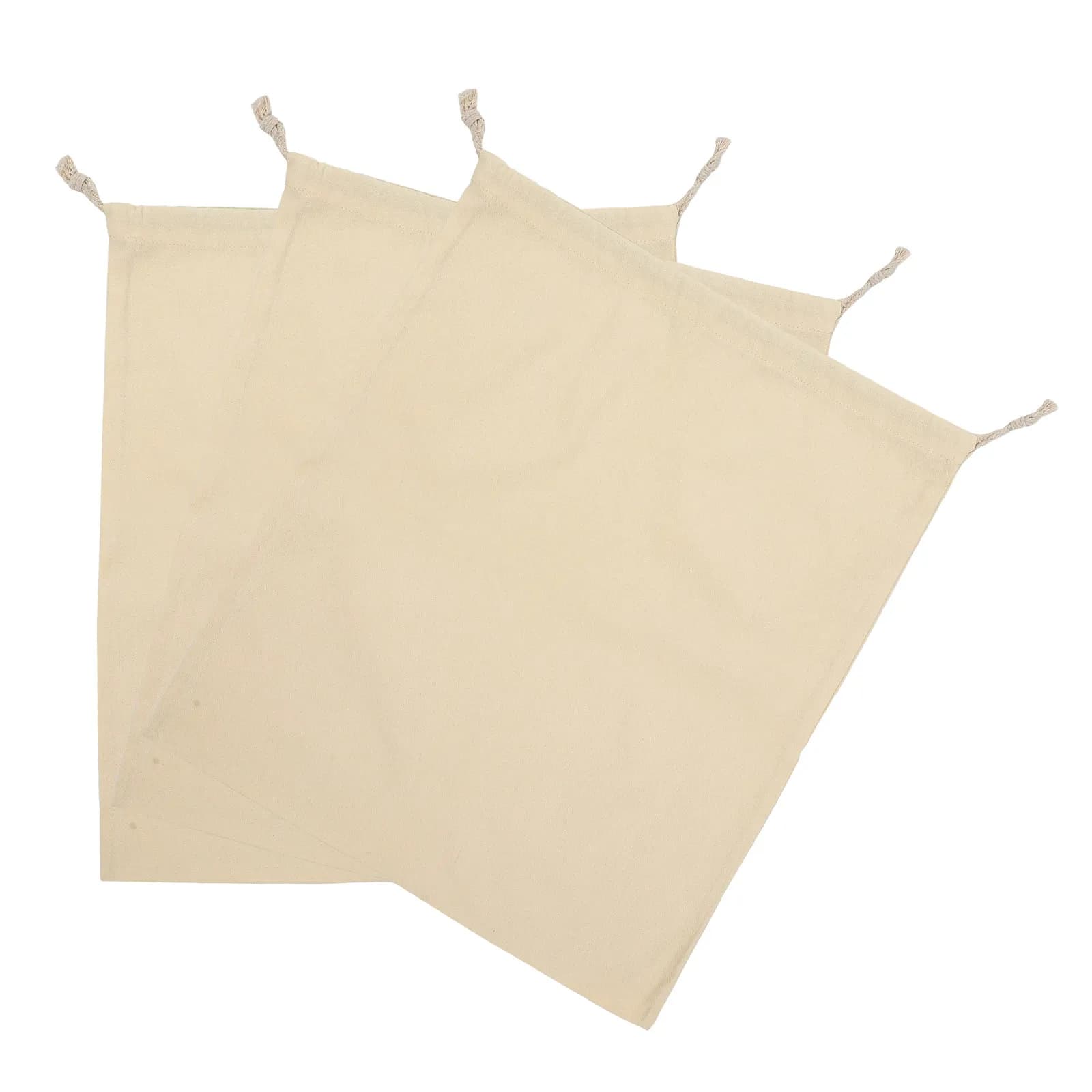 3Pcs Canvas Laundry Bags Heavy Duty Drawstring Closure Large Storage Sack Dorm Travel Clothes Organizer Portable Laundry Sack