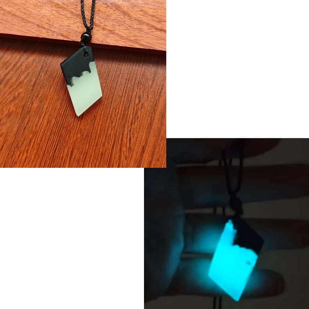 Artigianato in resina luminescente, collane, ciondoli da uomo e da donna, regali di gioielli ABB030