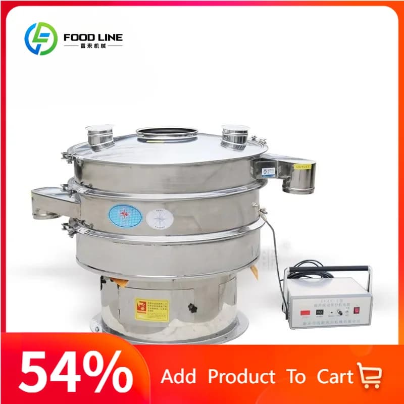 Anti-Clog Ultrasonic Vibrating Screen Food Grade For Protein Fiber Powder Separation Screening Equipment