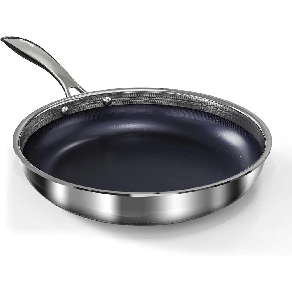 10 Inch Hybrid Plate, 3-layer stainless steel pan, 2-layered coating, PTFE and PFOA, 9H hardness, Dishwasher washable