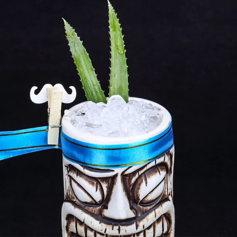 Tazza Tiki in ceramica da 600 ml, porcellana creativa, birra, vino, tazza, strumento da bar