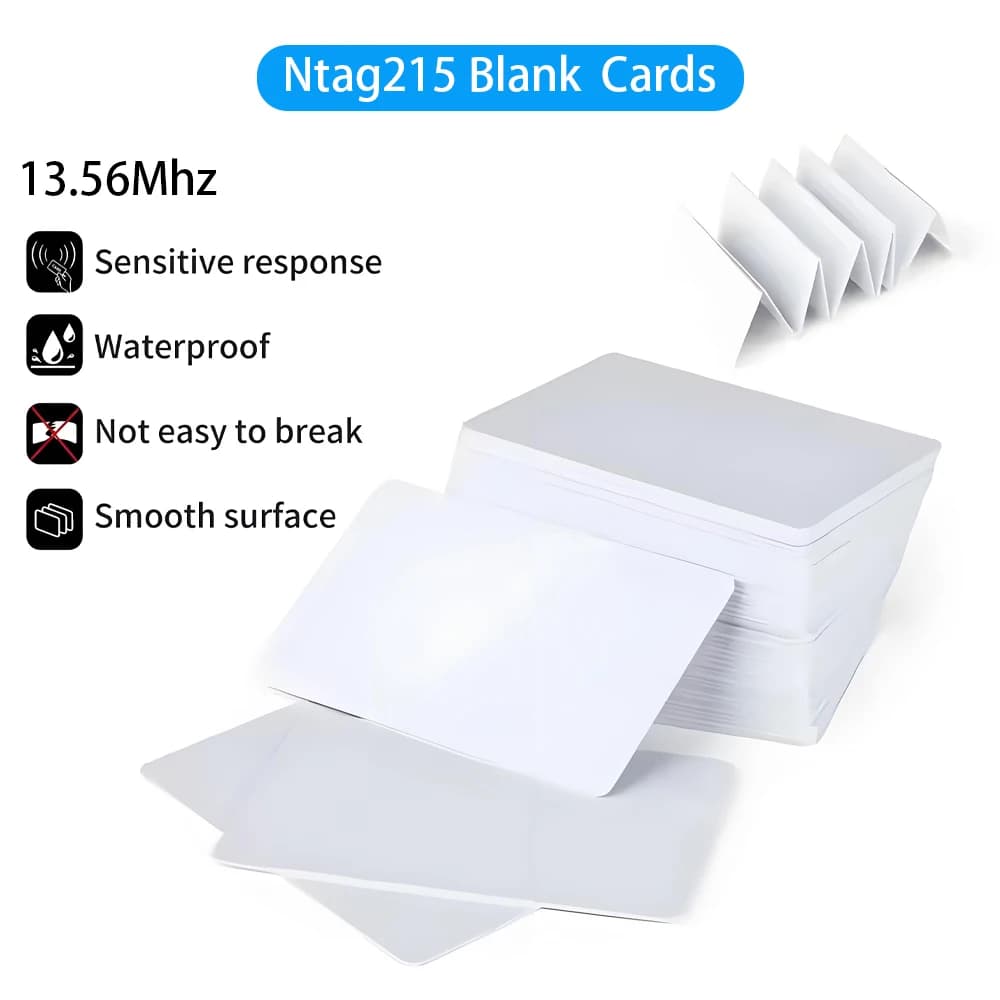 5/10 carte NFC bianche vuote per etichette NTAG215 504 byte scritte da Tagmo Funziona con l'interruttore disponibile per tutti i telefoni cellulari NFC
