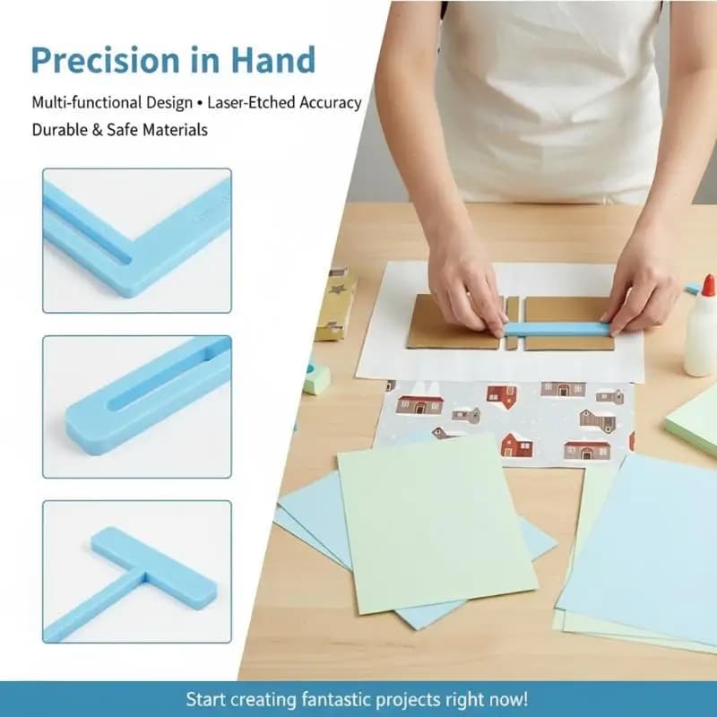 6Pcs Bookbinding Stencil Scrapbooking Tools Kit for Starters Easy to Use Craft Supplies Set for Handmade Card Album Journal