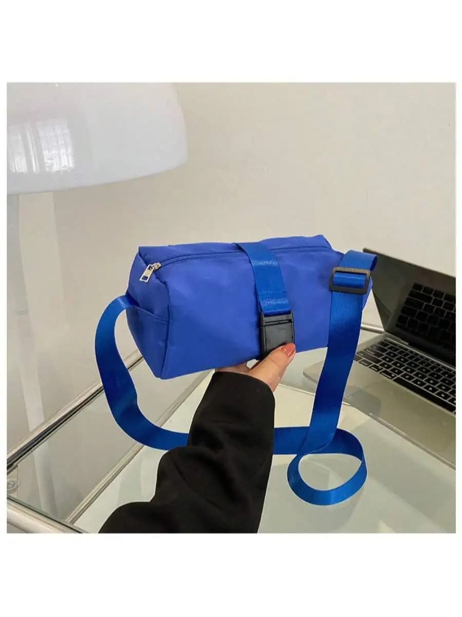 Borsa a tracolla in nylon per donna e uomo, borsa a tracolla leggera e casual, borsa da viaggio per il weekend