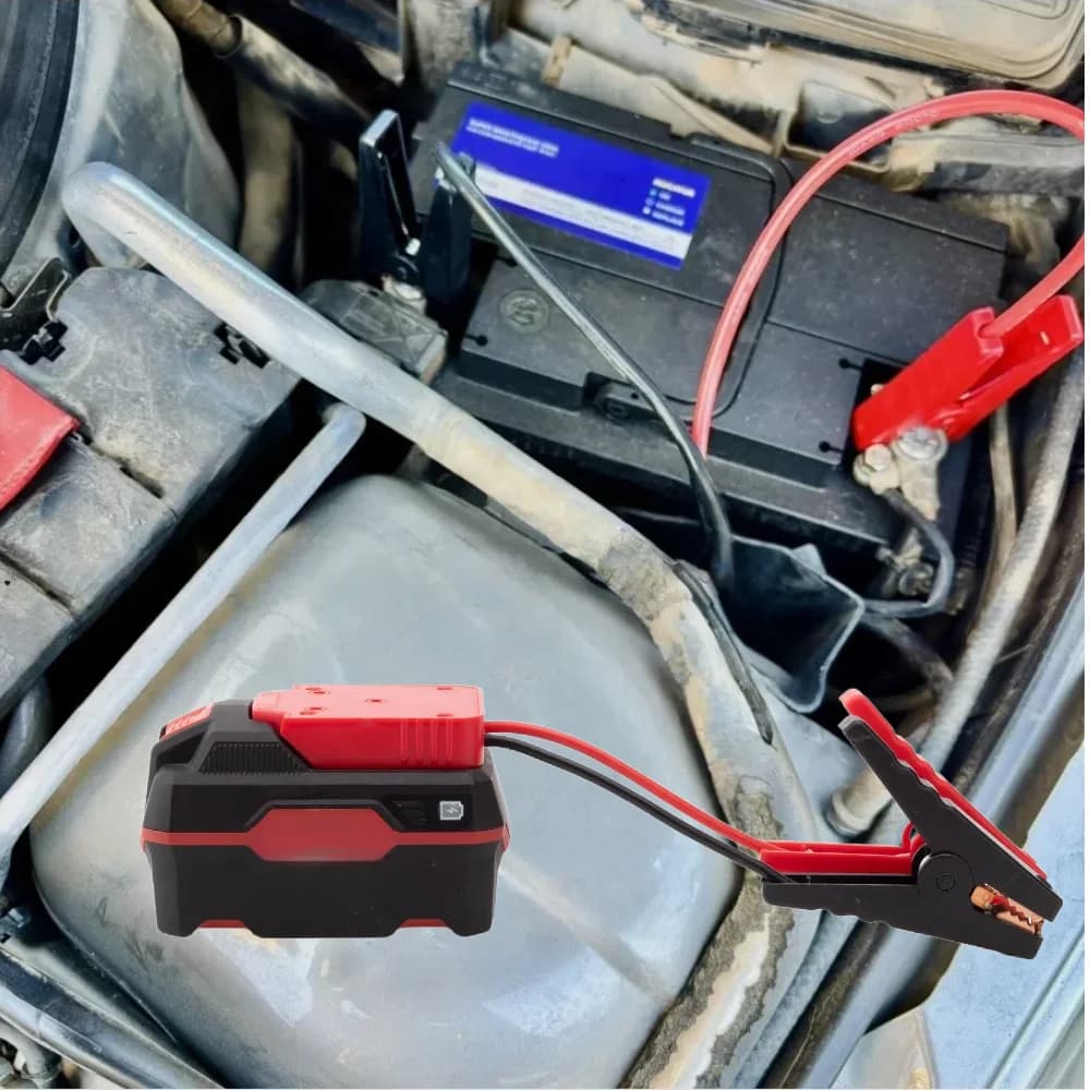 Adattatore per cavi di avviamento portatile per batteria Lidl Parkside X20V TEAM con clip di ponticello per avviamento di emergenza dell'auto (senza batteria)