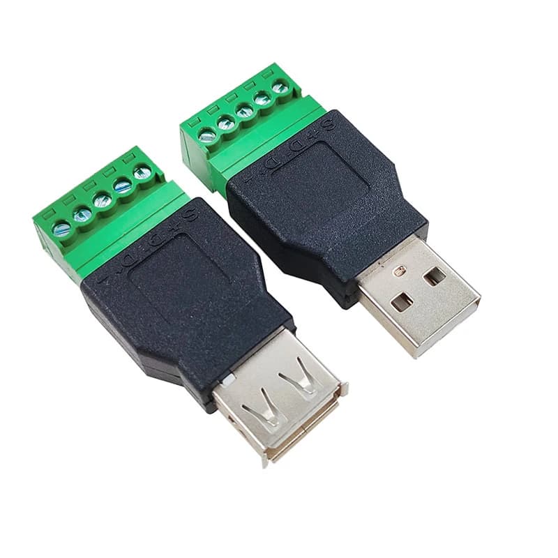 2 pcs USB 2.0 plug without welding USB male computer TV keyboard mouse connector USB plug