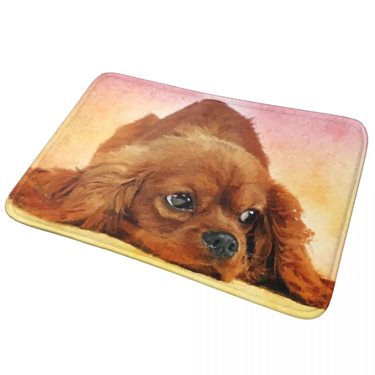 Cane Cavalier King Charles Spaniel Zerbino antiscivolo Tappetino A prova di olio d'acqua Tappeto per ingresso cucina Tappetini per la casa