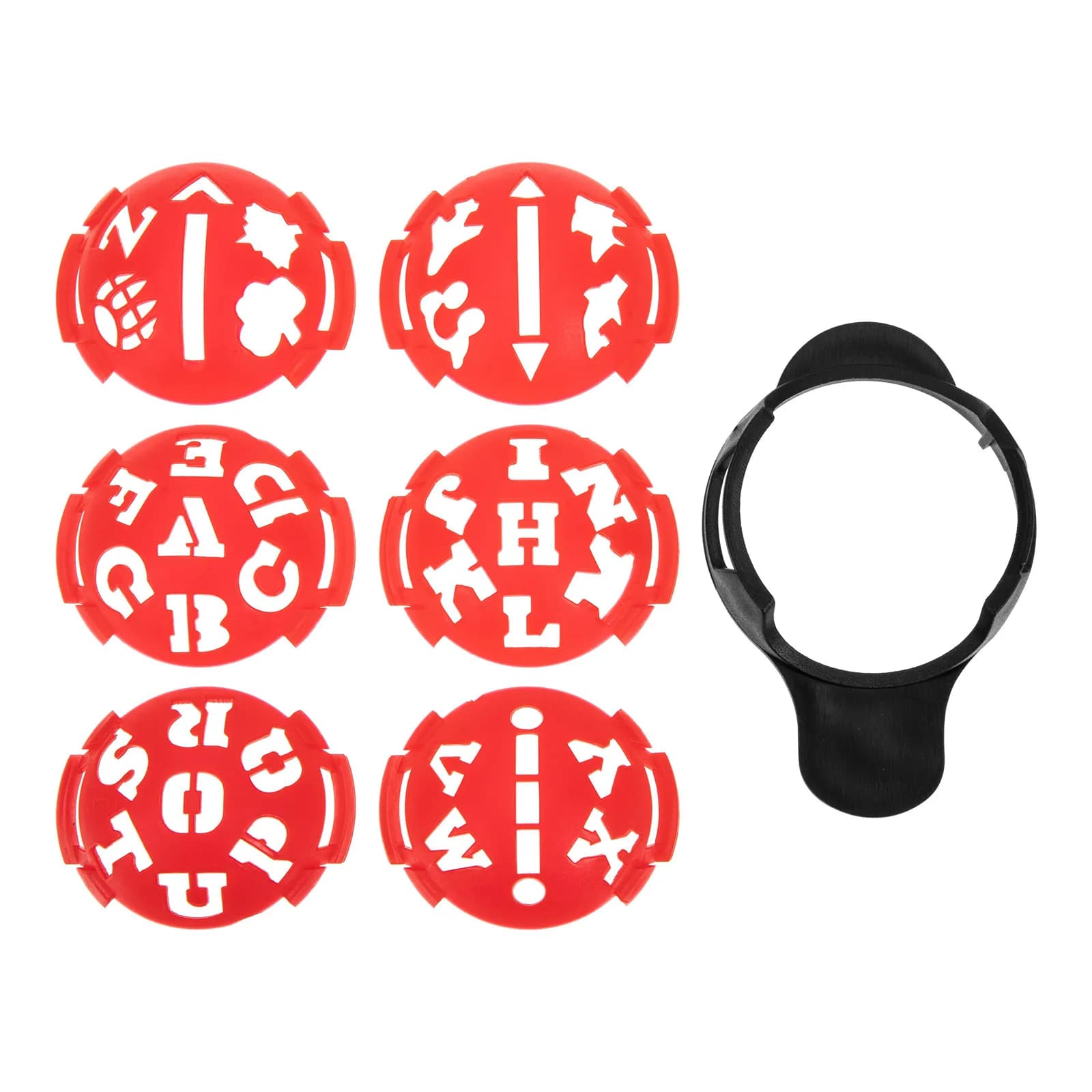Set Professionale per la Marcatura delle Linee da Golf in ABS, Strumento di Allineamento Palline da Golf con Lettere e Linee per Swing e Putting