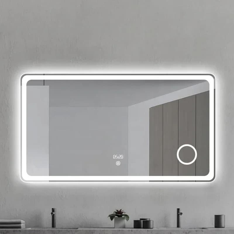 z Foshan Design professionale Illuminazione a LED Specchio artistico per bagno intelligente con forma personalizzata