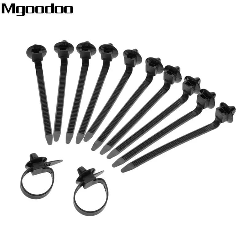 Mgoodoo 50 Pezzi Fascette Fermacavi Auto in Nylon Nero, Clip di Fissaggio per Cavi Auto, Morsetti di Ritenzione Q26 92x5mm