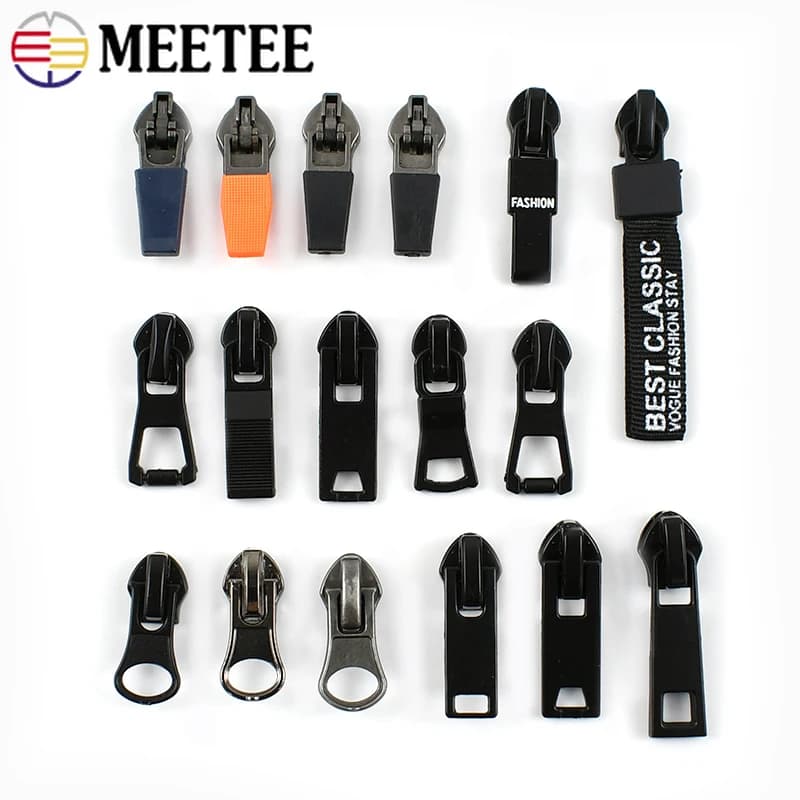 10/20/30 pezzi 3 # 5 # 8 # 10 # Cursori per cerniera inversa Cerniere in nylon impermeabili Testa Giacca da esterno Tenda Zip Tira Accessori per cucire fai-da-te