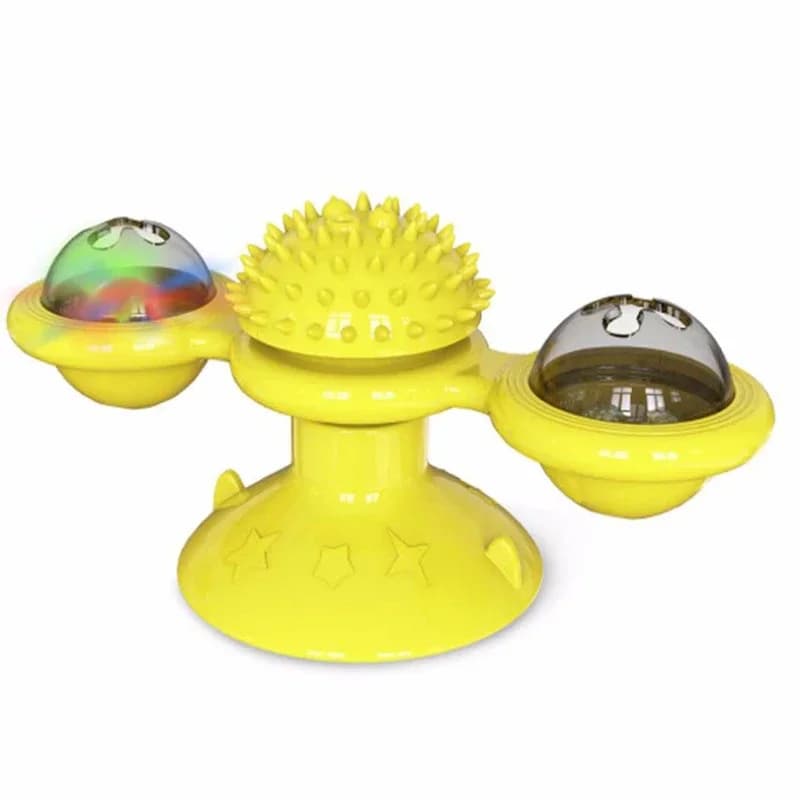 Rotating Cat Scratcher Toys Scratching Spring Wheel Toys Interactive Suction Cup Cat Mint Cats Molar Toy Cat Tree