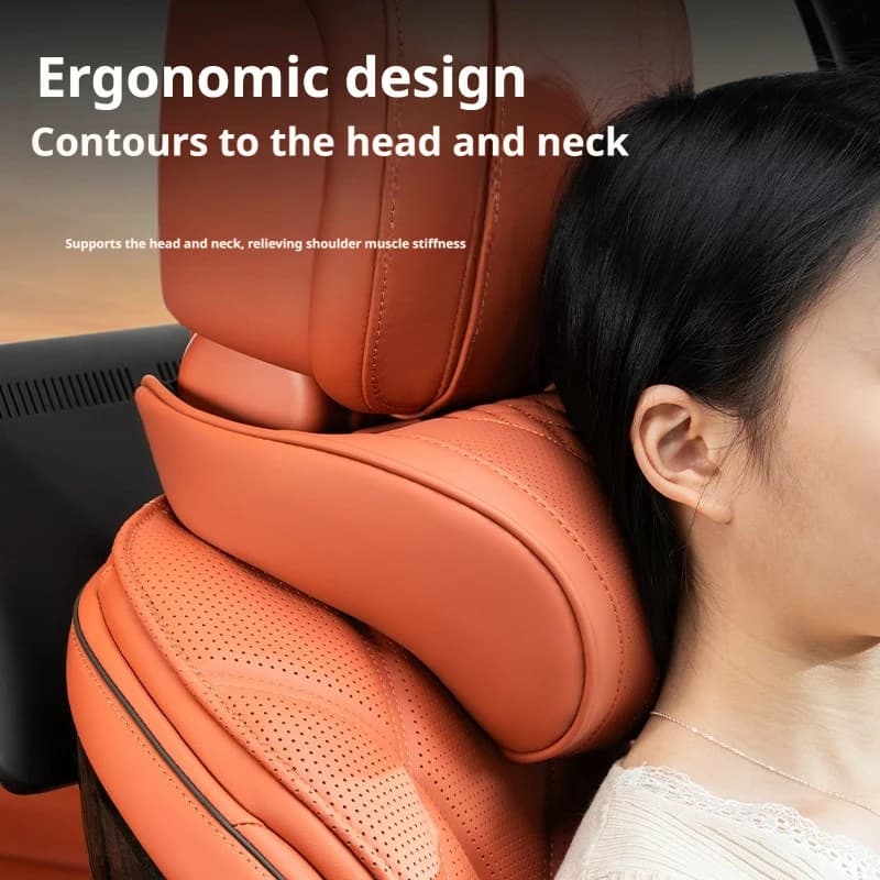 Comfort Car Headrest & Lumbar Support Pillow Universal Vehicle Seat Neck Waist Cushion Automobile Interior Decoration Parts