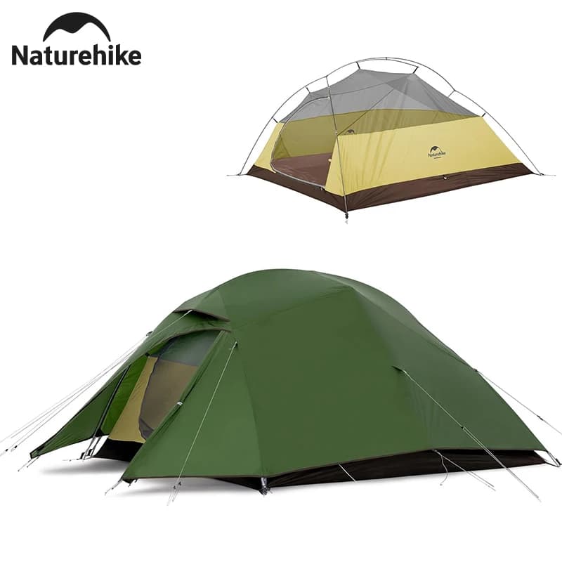 Naturehike Cloud Up Tenda da zaino in spalla per 3 persone Tenda da campeggio ultraleggera impermeabile 20D Tenda da campeggio per escursionismo da spiaggia da viaggio all'aperto