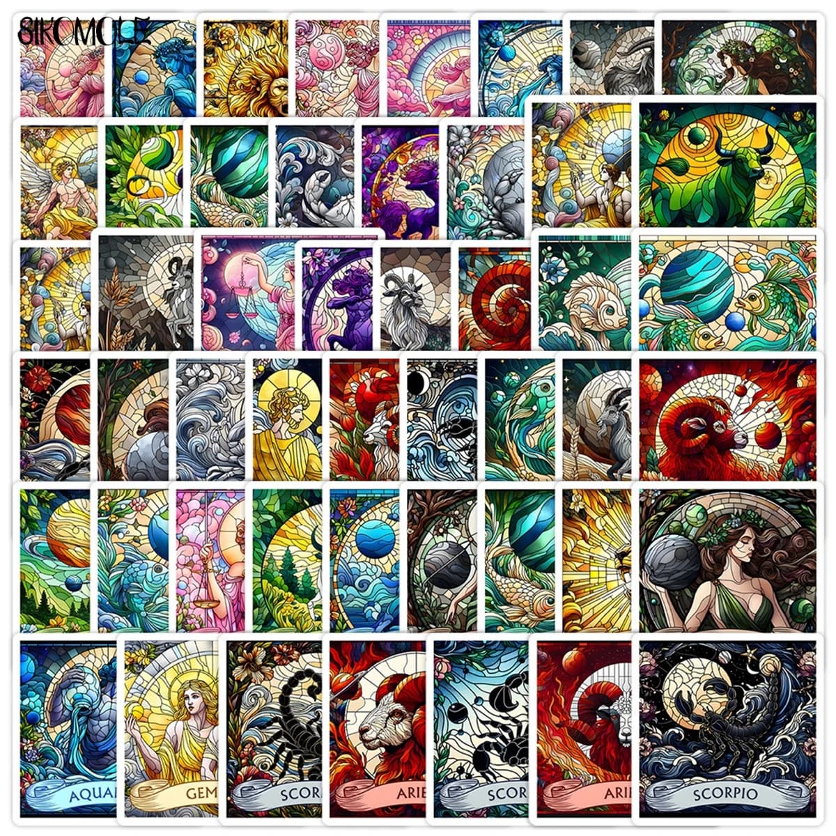 10/30/50PCS Dodici Segni zodiacali Tarocchi Carte Graffiti Adesivi Estetici Decorazione FAI DA TE Giocattoli Bagagli Da Viaggio Decalcomania pacchetto di adesivi