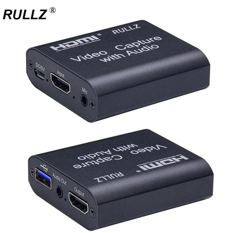 Scheda di acquisizione video da HDMI a USB 2.0 4K HDMI Loop Uscita audio Microfono IN 1080P Scatola di registrazione di giochi Piastra per streaming live per PC portatile