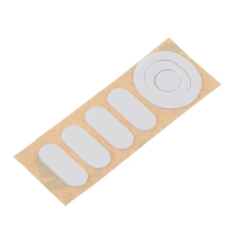 Replacement Mouse Skates for Logitech G304/G305 – White PTFE Glides, Curved Edge, Smooth Gaming Mouse Feet