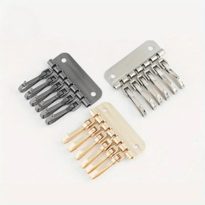 1PC Portafoglio Chiave Fila 6 Ganci Portachiavi Hardware Rivetto Gancio Portachiavi Portachiavi Accessori in pelle fai da te