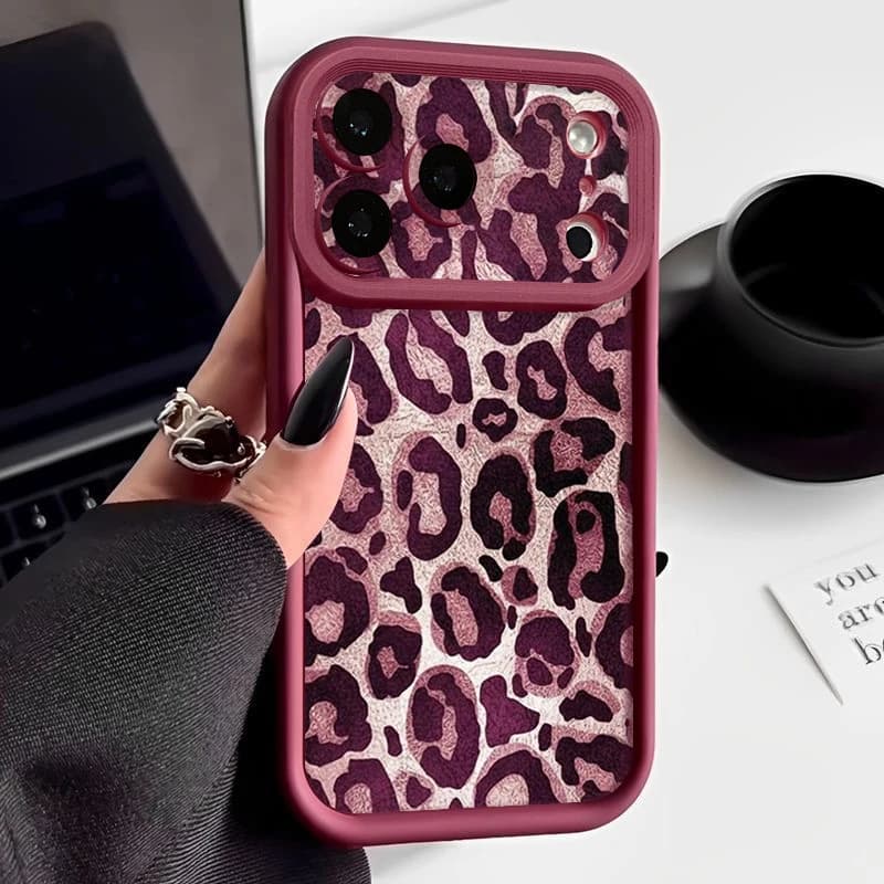 Leopard Print TPU Phone Case For iPhone 17 16 15 Pro Max 17e 16e 14 13 Pro Max 11 Candy Color Soft Silicone Back Cover Fundas