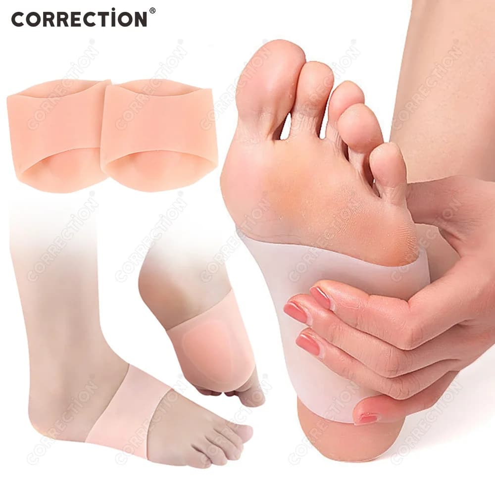 Solette Ortopediche in Silicone per Arco Plantare, Supporto per Piedi Piatti, Fascite Plantare, Cuscinetti per Anteriore del Piede, Cura dei Piedi
