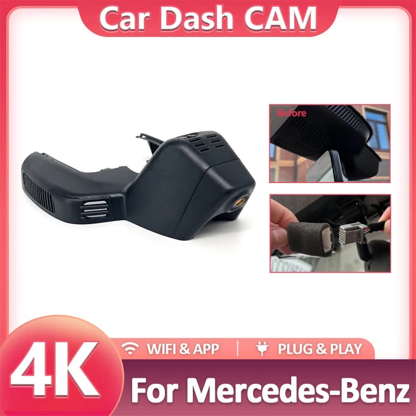 Dash Cam For Mercedes-Benz MB GLS 450 400 Per MB GLS450 GLS400 4MATIC 3.0 2019-2025, DVR For Auto, Plug & Play Installation, App Control