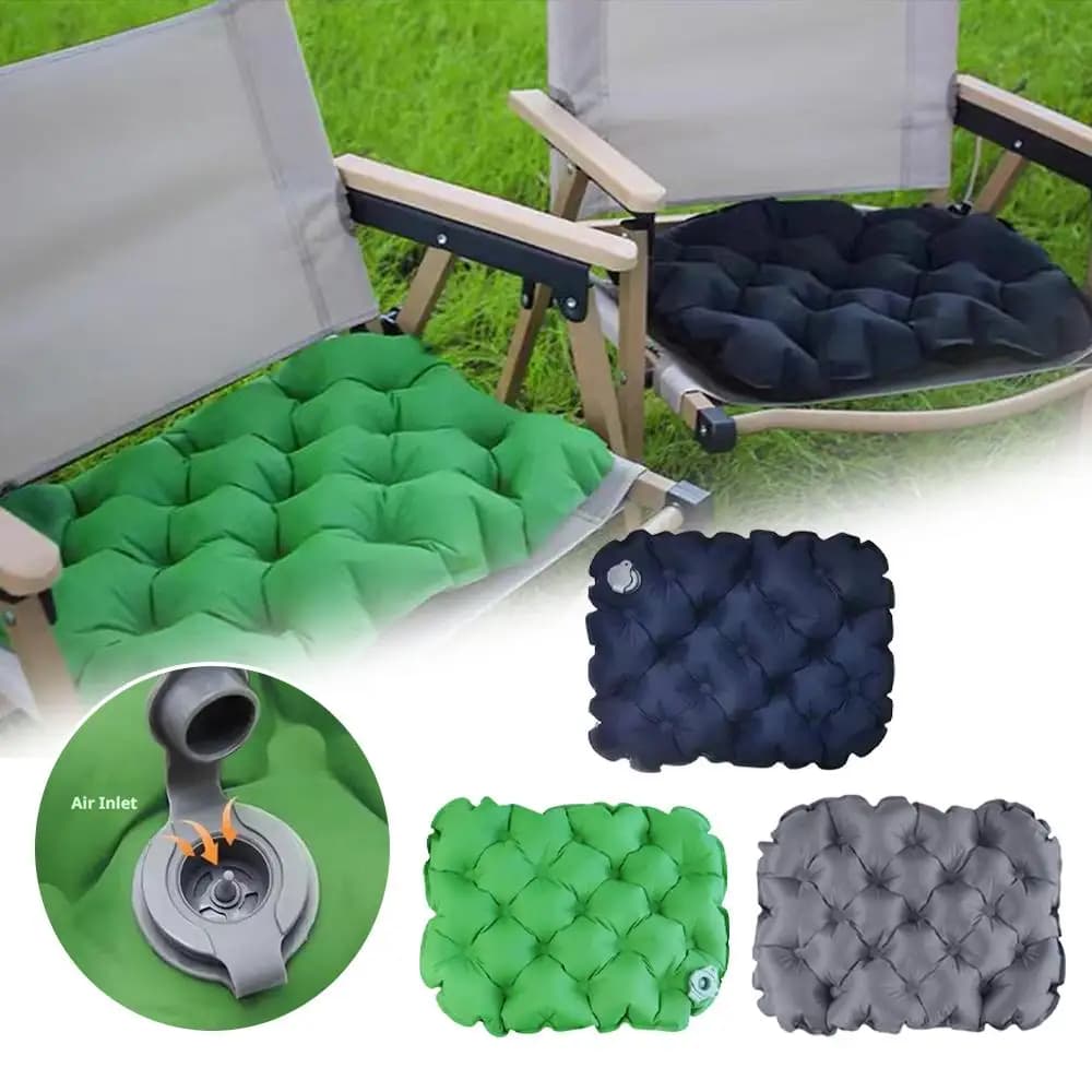 Cuscini leggeri a cuscino d'aria Cuscino per dormire da campeggio portatile per ufficio Cuscini gonfiabili pieghevoli Cuscino per sedia Cuscini per sedili