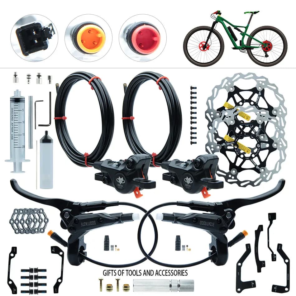 GT03 bicicletta elettrica pressione Scooter Split 2300mm tubo freno olio 160/180/203 disco sinistro Xod spegnimento freni idraulici per bici