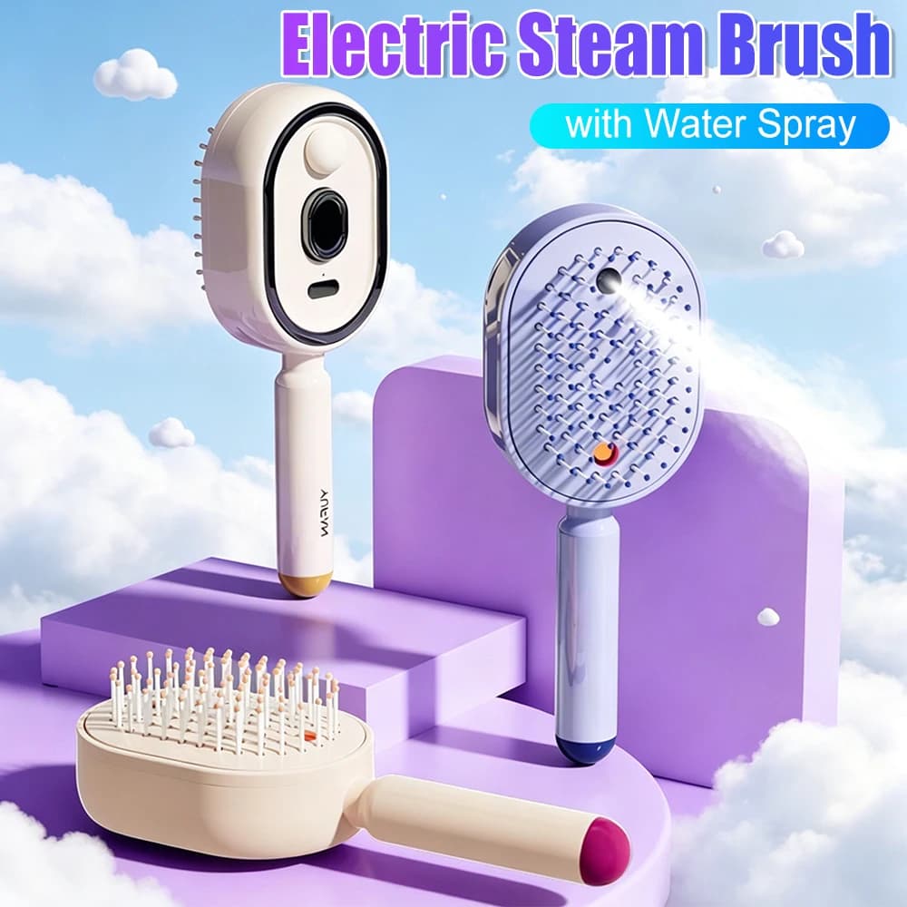 Rechargeable Steams Hair Straightener with Water Spray Portable Cordless Hair Tool USB-C Charging for Both Long & Short Hairs