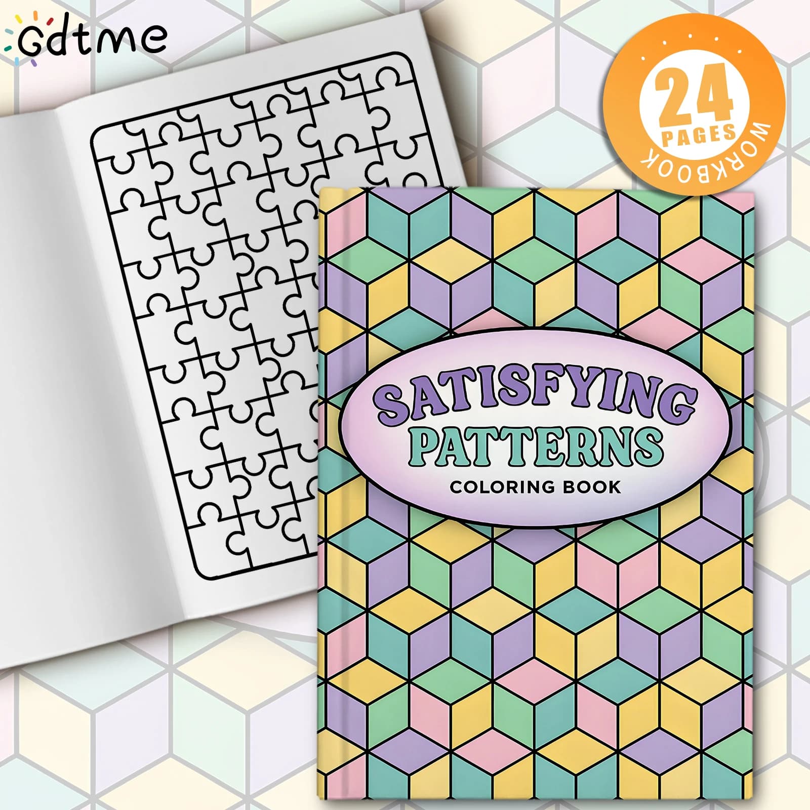 Pattern Coloring Book for Adults, Stress Relieving & Mindful Relaxation Drawing Book, DIY Creative Art Therapy Pages