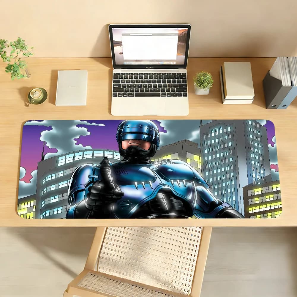 Tappetino per mouse R-Robo CopS Movie, tappetino da scrivania antiscivolo, accessori per PC e laptop, tastiera da ufficio in gomma, decorazione per giocatori
