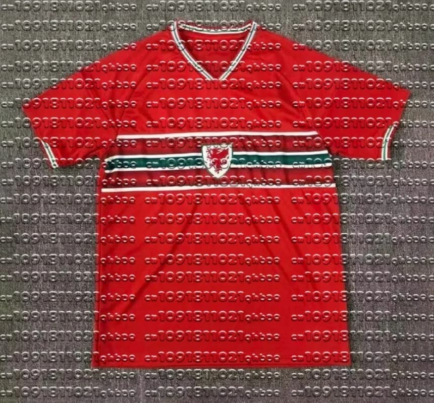 Maglie da Calcio del Galles alla Moda Y2K, Felpe Oversize ad Asciugatura Rapida, Camicie a Maniche Corte con Collo a V per Famiglie