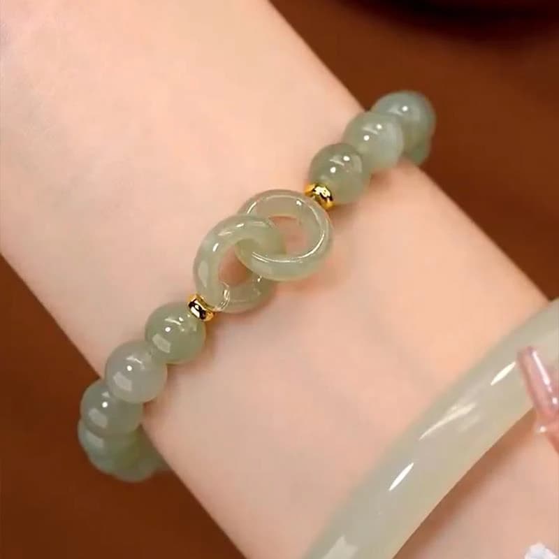 Braccialetto di perline fortunate per le donne braccialetto con fibbia a cuore in stile cinese squisito braccialetto accessori per gioielli di moda regalo
