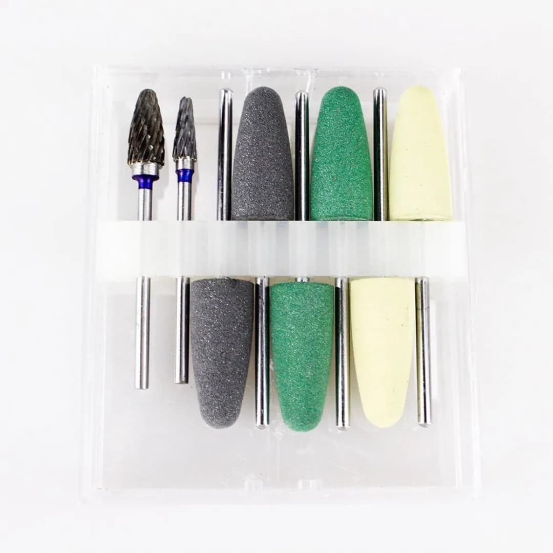 8 pieces Dental polishing milling kit Resin base Silicone rubber grinding heads Polishing tips for dental laboratory use Polishing tool set