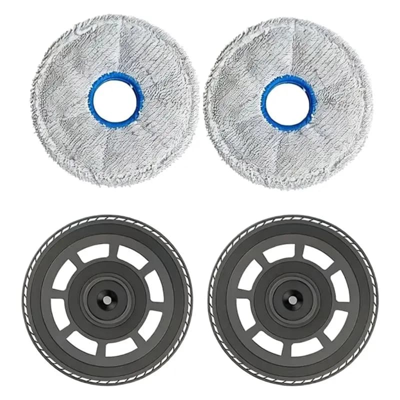 ASWUT-Parts 4PCS Mop Holders And Mop Vacuum Cleaner Accessories, Washable Mop Mats Sweeping Robot Accessories