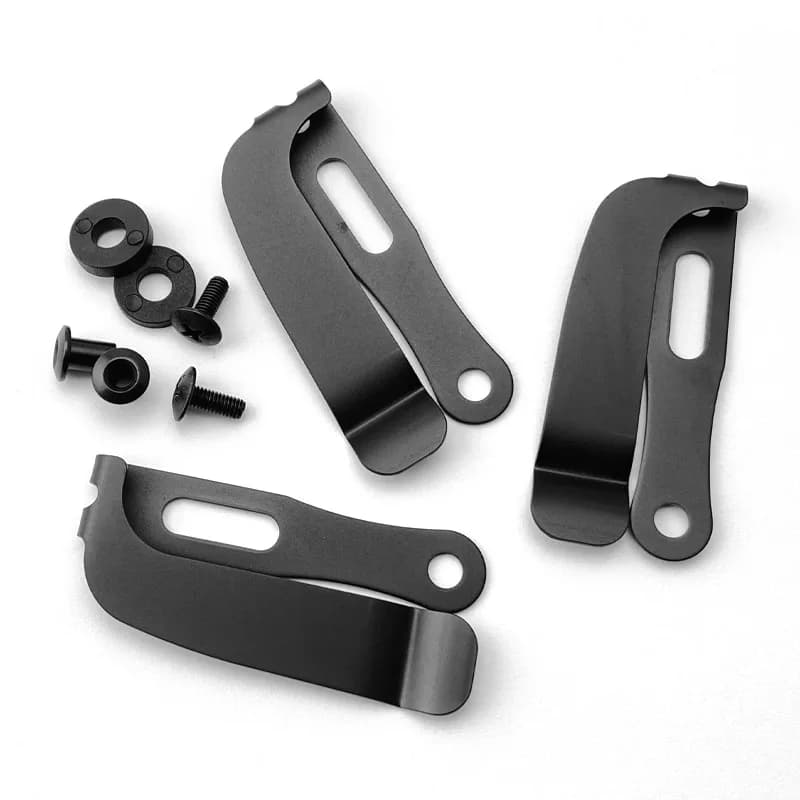 Morsetti posteriori personalizzati per fodero per coltello KYDEX IWB HOLSTER in acciaio inossidabile per mano sinistra con 2 set di viti