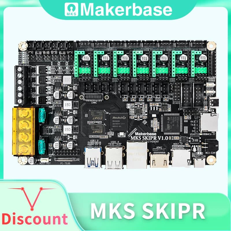 Makerbase MKS SKIPR 3D Printer Board Quad-core 64bits SOC runs Klipper&3.5/5.0 inch Screen for Voron VS Raspberry Pi Board