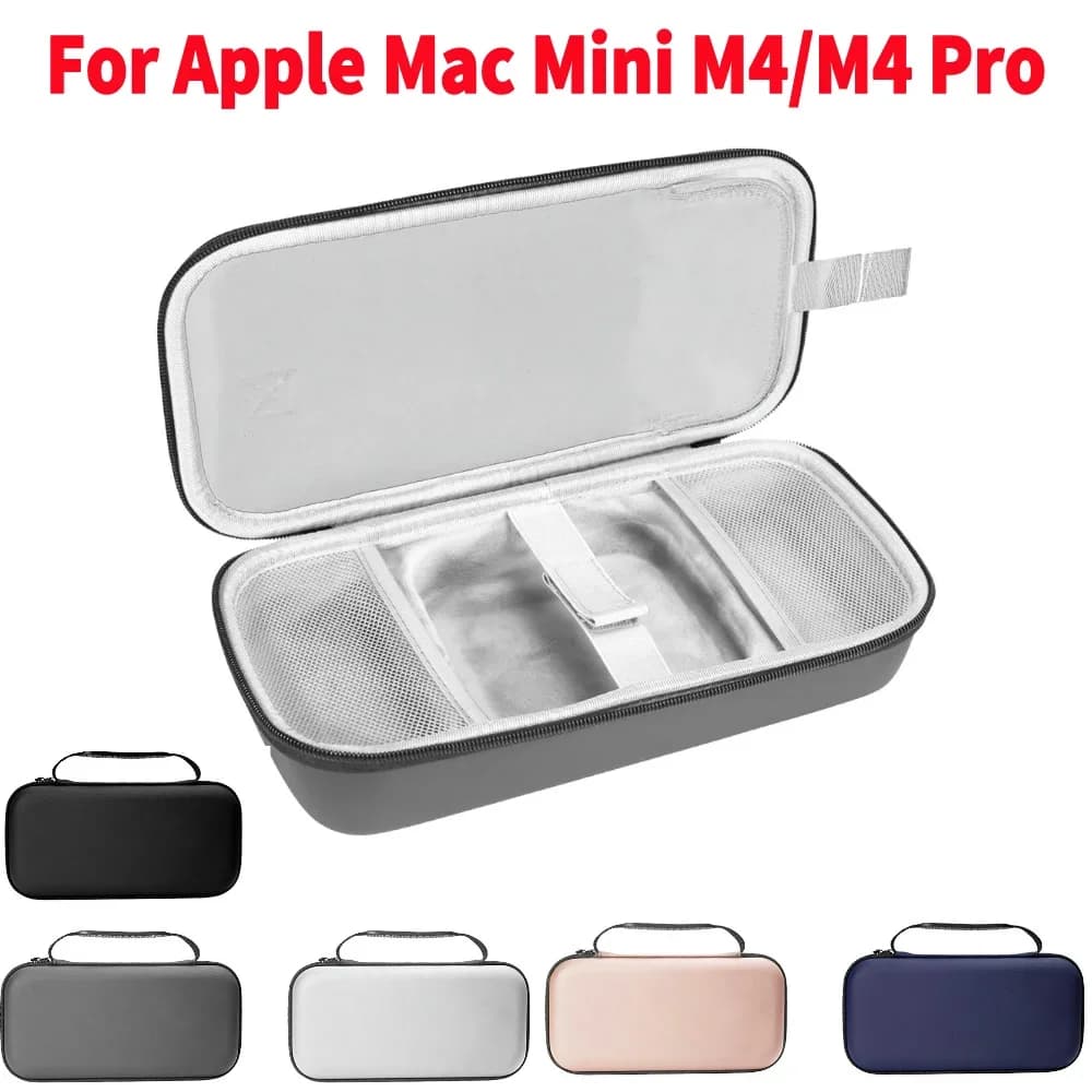 Custodia Rigida per Apple Mac Mini M4/M4 Pro, Borsa per Computer, Organizer per Tastiera, Custodia Protettiva Portatile Rigida