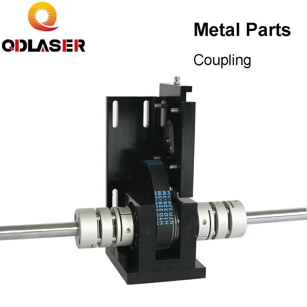QDLASER CO2 Laser Metal Parts Coupling 12mm Shaft Coupler Connector for DIY Laser Engraving Cutting Machine