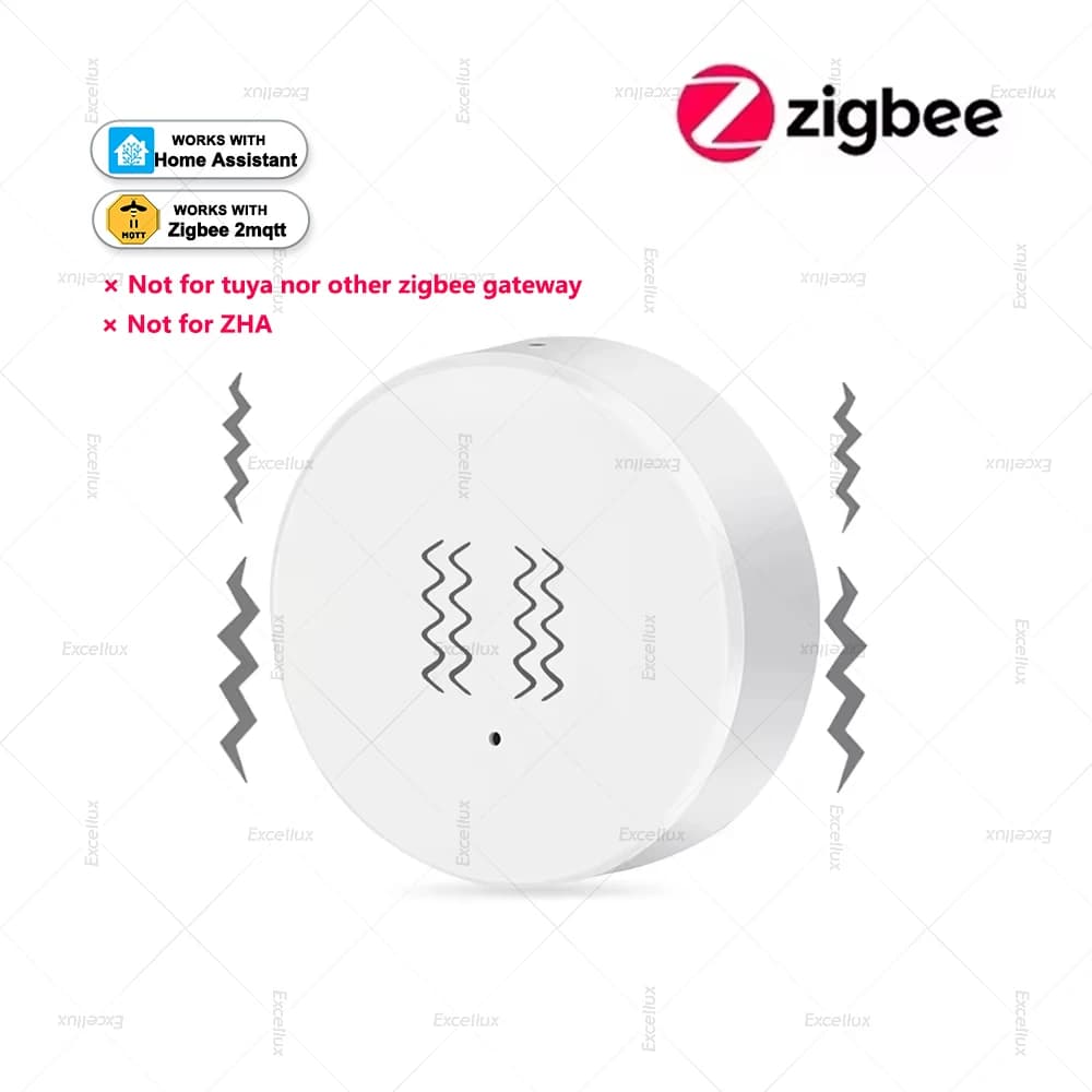 Zigbee 3.0 Sensore di vibrazione intelligente Allarme shock di movimento in tempo reale Record di storia solo compatibile con l'assistente domestico Zigbee2mqtt
