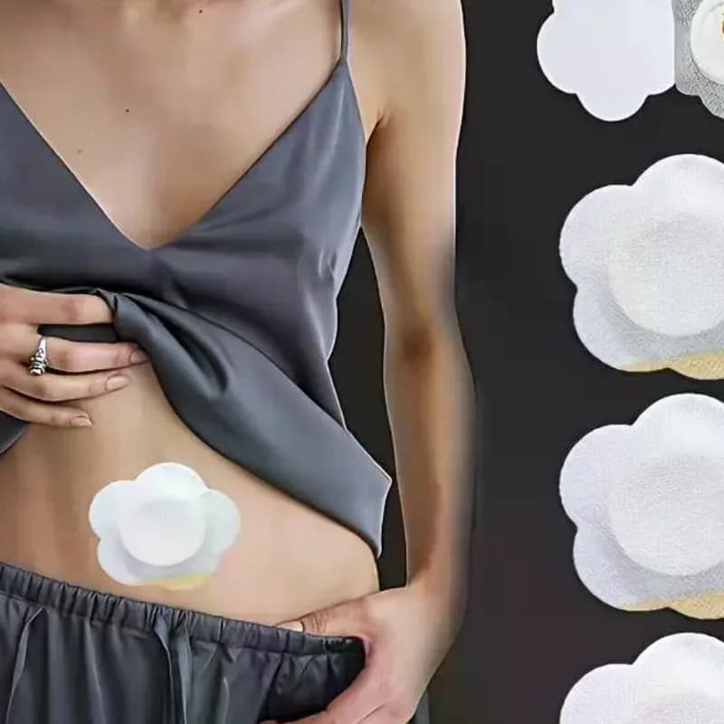 50pcs/Set Replacement Disposable Castor Oil Pack Self-Adhesive Adhesive Navel Stickers Seepage Resistant Belly Button Protectors